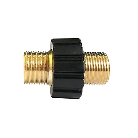 M22 Hanhanegäng Snabbkoppling för Slang, M22 X 1.5 Hanhanegäng Kopparadapter, Dubbel Nippel 22mm Koppling för Högtryckstvätt Slang 1p