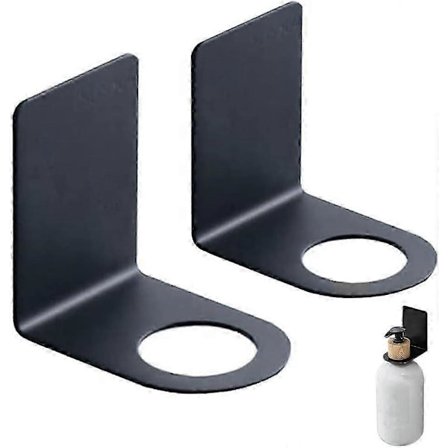 2 kpl rei'ittämätön kylpyhuoneen pulloteline - metalli musta pieni