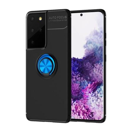 Samsung Galaxy S21 Ultra - Ring Skal - Svart/blå Svart/blå