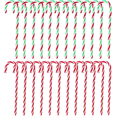 IC Jul Akryl Godispinnar Pinnar 24 delar, Vridna Plast Godis Kryckor Fo