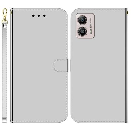 Mirror Motorola Moto G23 / Motorola Moto G53 / Motorola Moto G13 fodral - Silver/Grå