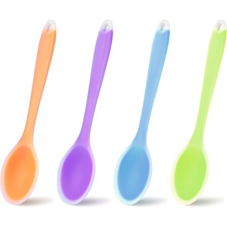 Keittiö lusikka setti, 4 kpl, silikoni sekoituslusikat, ruoanlaitto lusikat, 315°C lämmönkestävä, tarttumaton leivonta lusikka, keittiö ruoanlaitto 