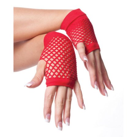 Fiskenetthansker - Kort rød