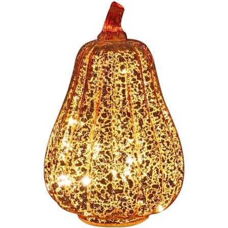 Halloween Græskar Lys LED Belysning Med Timer Græskar Glas Efterår Og Hjemmeindretning