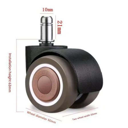 Toimistotuolin pyörät, 5 kpl, sopii IKEA-tuoliin (10 mm x 22 mm) Heavy Duty