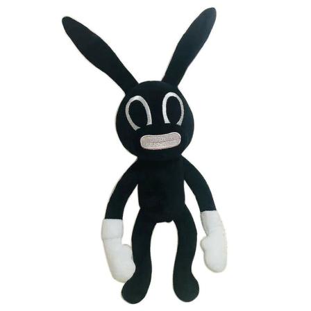 Tecknad sirenhuvud Skräckfylld docka påskpresentleksak för barn V Black cat 2pcs