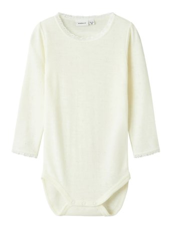 Nmfwang Wool Needle Ls Body Solid Noos White Name It