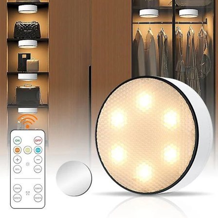 Utbytbara LED-trycklampor Batteridrivna Ny Uppgradering Svart Dimbar Skåpbelysning