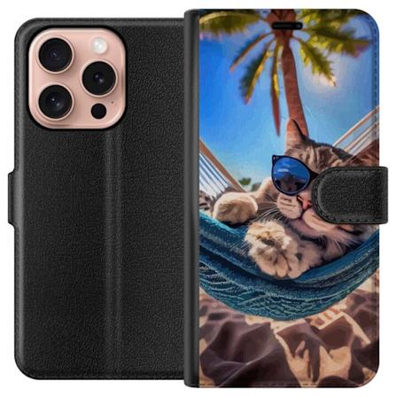 Apple iPhone 16 Pro Lompakkokotelo Katti rannalla