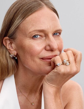 Pandora Heart 14K Gold-Plated Ring With Clear Cubic Zirconia - Gold - 56