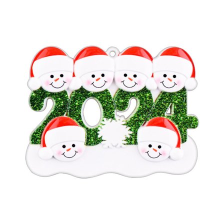 Personliga Julgranspynt 2024 - Anpassade Julgranspynt med Familjemedlemmar, 2 Namn, Julpynt