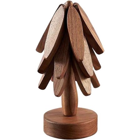 Træ Træbrik Sæt til Varme Gryder, 3-delt Underkop Sæt til Tallerkener