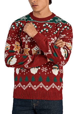 Lindbergh Santa sweater Knit Tröjor Herr Röd XL