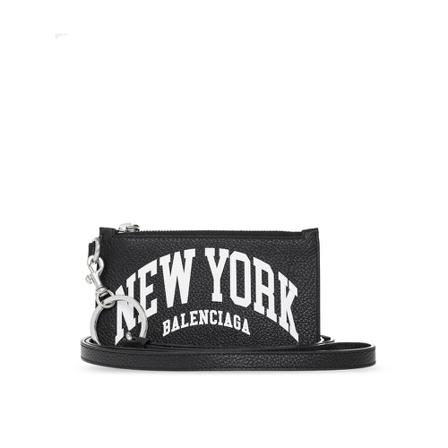 Balenciaga Strapped Card Case , Zwart , Heren , Maat: ONE Size Portefeuilles