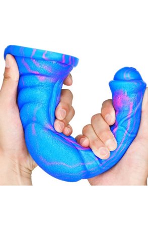 Kjøp Monster Dildo Long Blue-Pink 30 cm - Dragon dildo | God pris