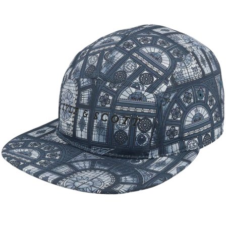 Lyle & Scott - Blue - 5panel - Cap - Stained Glass Print Cap Dark Navy 5-panel - Hatstore