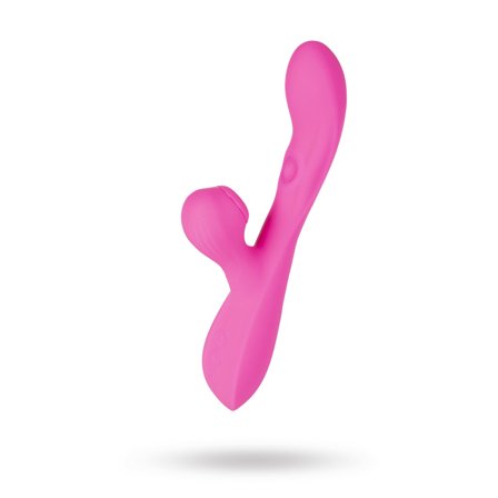 3 in 1 Vibrator with Suction & Vibration + Clit licker - Pink - Vuxen.se - G-punkt massage, stimulator, vibrator