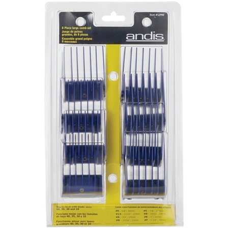 Andis - Universal 8-pakning avstandskam grå stor - Hund - Pelspleie Trim- og hundebad - Trimmemaskiner - ZOO.no