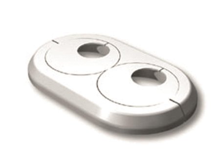 LK Systems 1872392 Täckbricka dubbel, vit, Installation