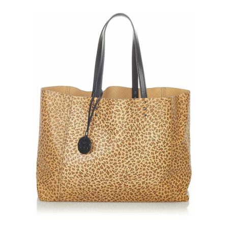 Bottega Veneta, Leather Tote Bag Bruin, Dames, Maat:ONE Size,leer,leopard