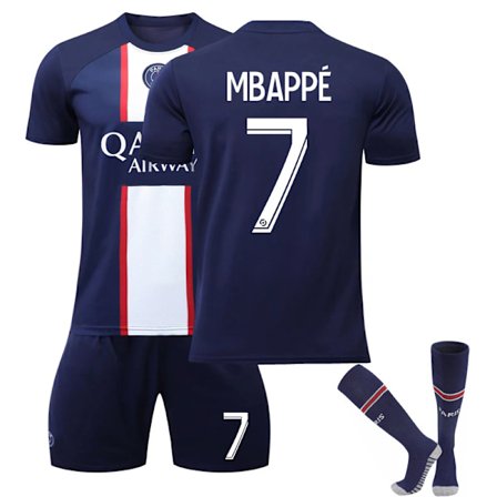 Mbappe Kids Football Kits Fotbollströja Träningsdräkt 22/23 Hem Vuxen Barn Sarl