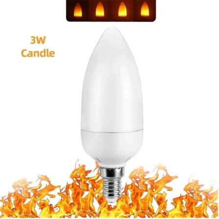 E27 Flamma Glödlampa LED Dynamisk Flammeffekt Eldlampa Glödlampor Majskolvlampa Kreativ Flimmeremulering Dekor LED-lampa Belysning E27 3W Candle