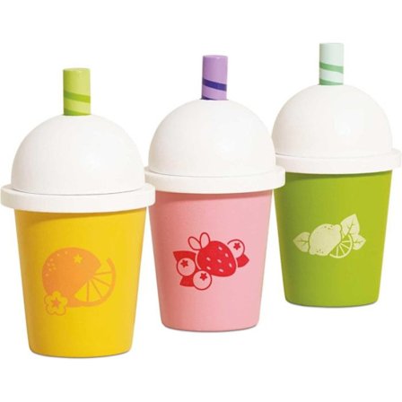 Träleksak - LE TOY VAN - Fruktcocktailer - 3 delar - Handmålad - Ålder 2+