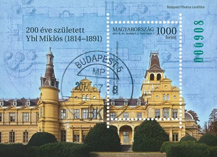 Ungarn - Ybl Miklós - Stemplet miniark grønt nr