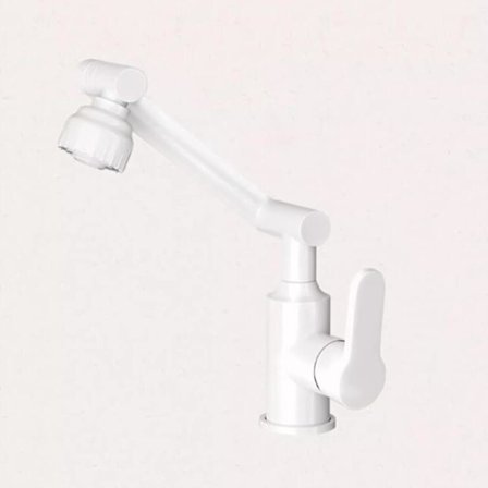 Roterende Badeværelsesvask Blandingsbatteri Enkelt Greb 2 Tilstande Vandudtag med G1/2 Slange Badeværelsesarmatur 360 Graders Drejelig Vask 