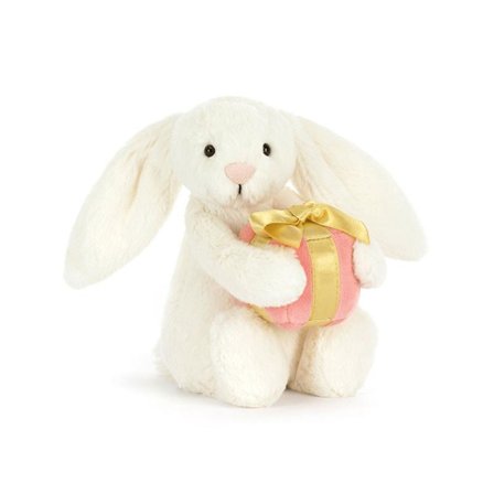 Jellycat 18 cm Blyg Kanin med Present mjukdjur