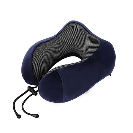 Marineblå Reisepute, Memory Foam Reisepute, Ergonomisk T