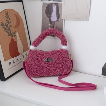 Muleposer Plys underarmstaske MØRK PINK