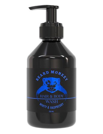 Beard Monkey Hair & Body Wash Mint & Raspberry - Nude - 250 ml