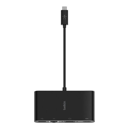 Belkin multiportadapter - USB-C - VGA, HDMI - 1GbE