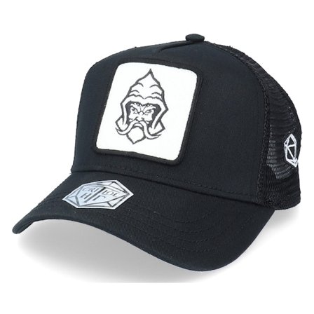 Critiql Hit - Cloaked Wizard Patch Black Trucker Trucker Black Cap - @ Hatstore