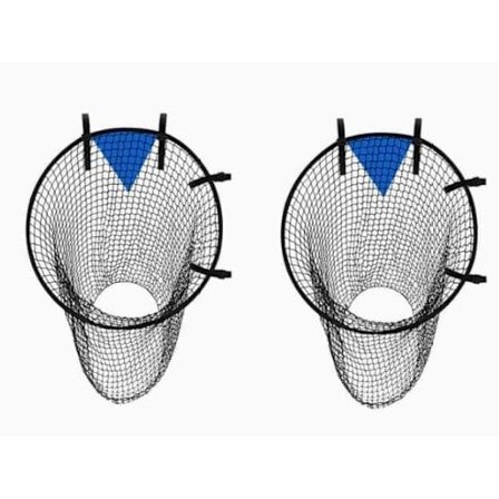 Lollanda Träningsnät för fotbollsmål 2-pack – lätt att montera och ta bort, hållbara och stabila, perfekta för skotträning och precision