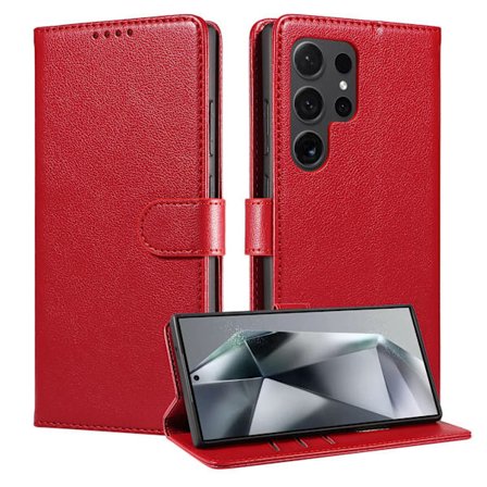 Kompatibel med Samsung S25/S24/S23Ultra mobiltelefon skinnveske anti-tyveri børste