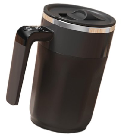 Automatisk rørekop LED temperaturdisplay Genopladelig roterende magnetisk kaffeblandingskop til kontor og hjemmebrug