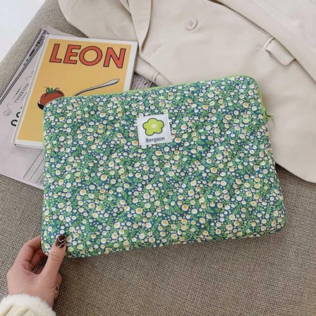 Laptop Sleeve Case Bag Liner Bag 14INCH GREEN FLOWER GREEN FLOWER Y