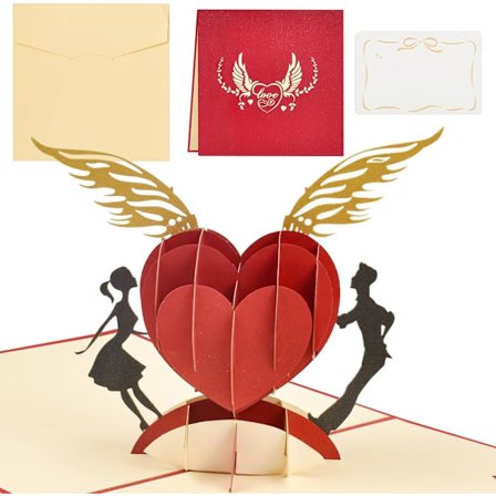 Bryllupskort 3D Pop-up Lykønskningskort Bryllupskort Tillykke Jubilæumskort Bryllup Tillykke Kort