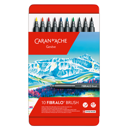 Caran d'Ache Fibralo pensselikynä 10 setti