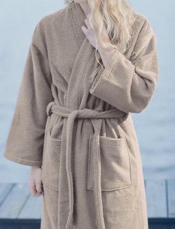 compliments Slow Bath Robe - Beige - M