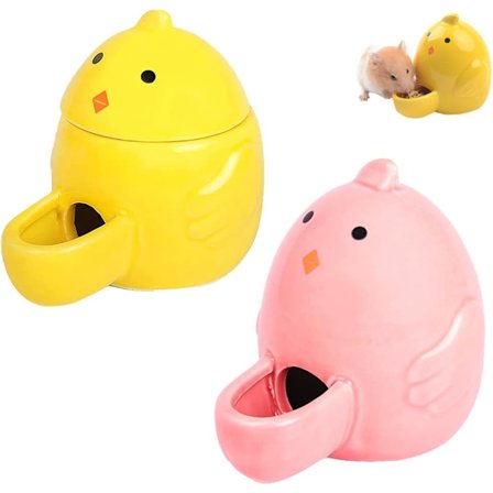 Lille dyreautomatisk vanddispenser i keramik, hamsterfoder skål, automatisk foderdispenser, keramisk stille drikker, til hamster, marsvin, chinchilla,