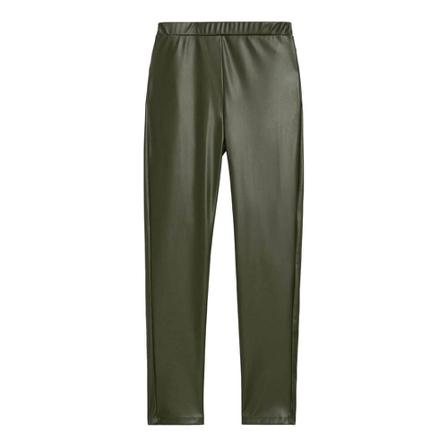 Max Mara Leather Bukser Grøn, Dame Læderbukser