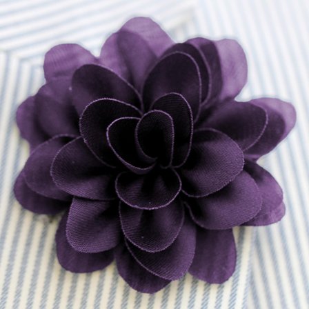 Spilla floreale viola scuro per uomini - Spille a forma di fiore
