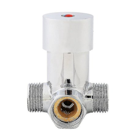 Varmt og kaldtvannsventil, superpraktisk G1/2 automatisk kaldt og varmtvannsblandeventil termostatisk blandebatteri temperaturkontroll