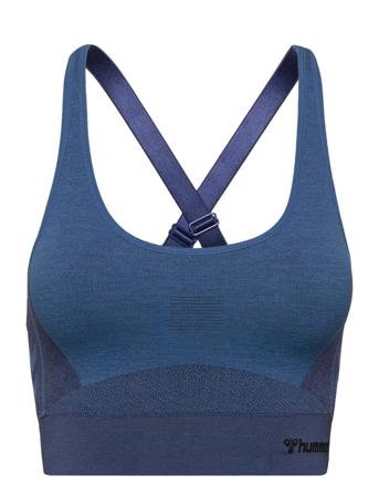 Hmlclea Seamless Sports Top Lingerie Bras & Tops Sports Bras - ALL Blå Hummel*Betinget Tilbud