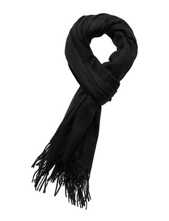 Les Deux Solid Wool Scarf Accessories Scarves Winter Scarves Svart Les Deux