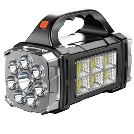 LED lommelygte USB genopladeligt lys SØLV silver