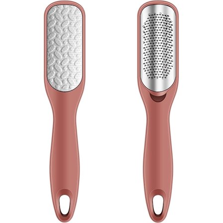 Dobbeltsidig fotfil i rustfritt stål (1 stk)